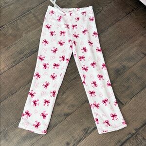 Women's Pajama Bottoms with Pink Bow Design